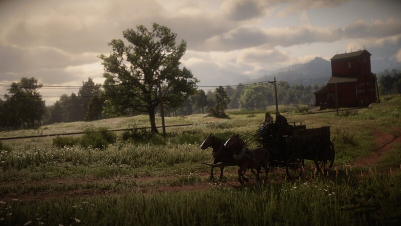 Horse-drawn Wagon — Green