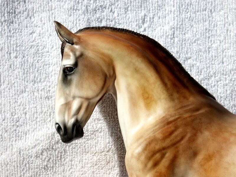horse figurine on towel