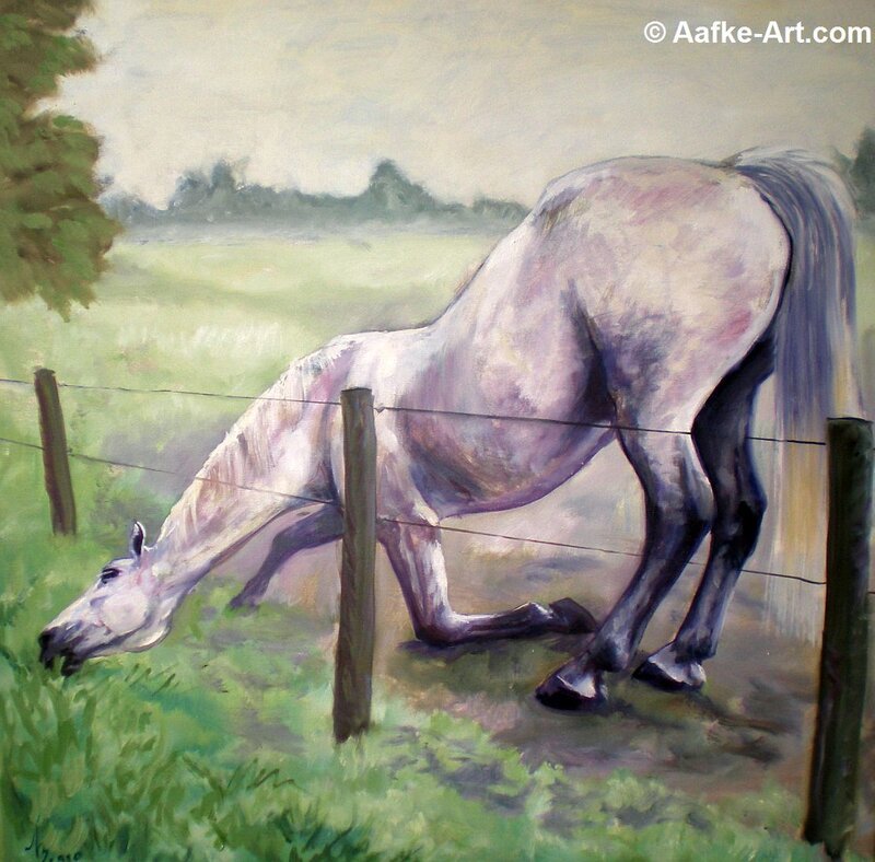horse grazing in a field