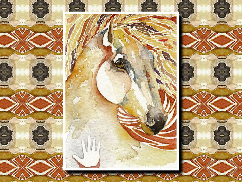 Horse Head Portrait — Brown, Calm