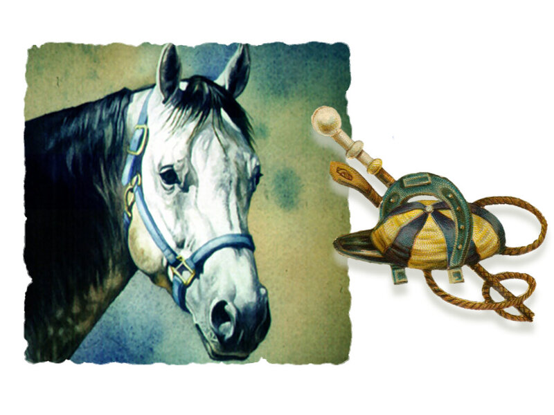 Horse Head Portrait — White