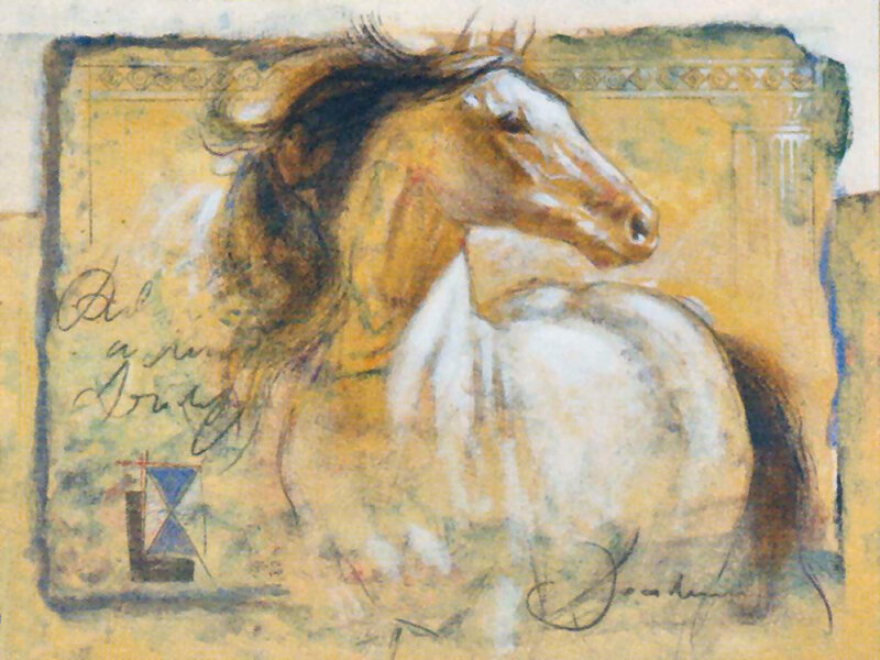 Horse Head Portrait — Yellow