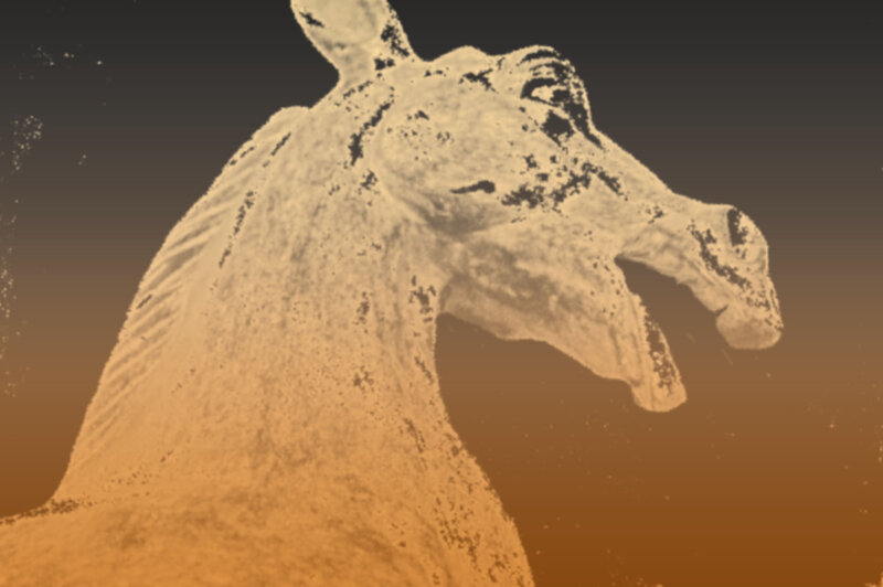 Horse Head Sculpture — Brown