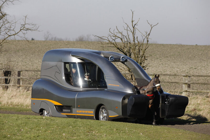 Horse in Futuristic Vehicle
