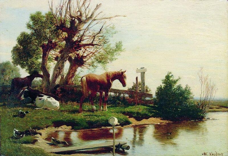 Horse Near Riverbank