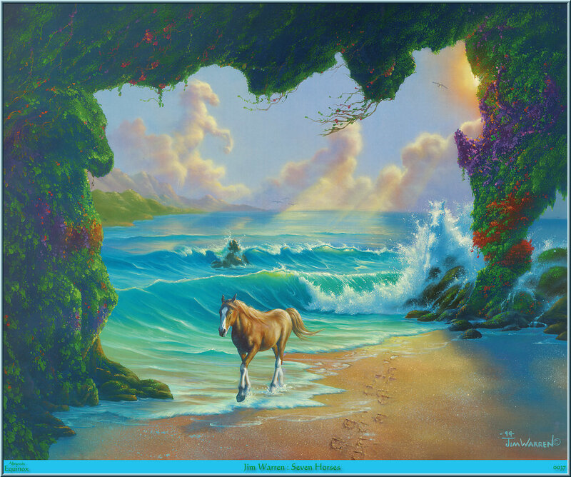 Horse on a tropical beach
