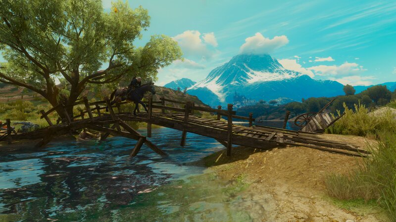 Horse on a Wooden Bridge