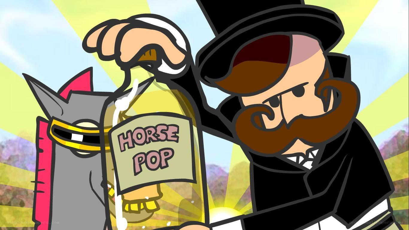 Horse Pop bottle scene