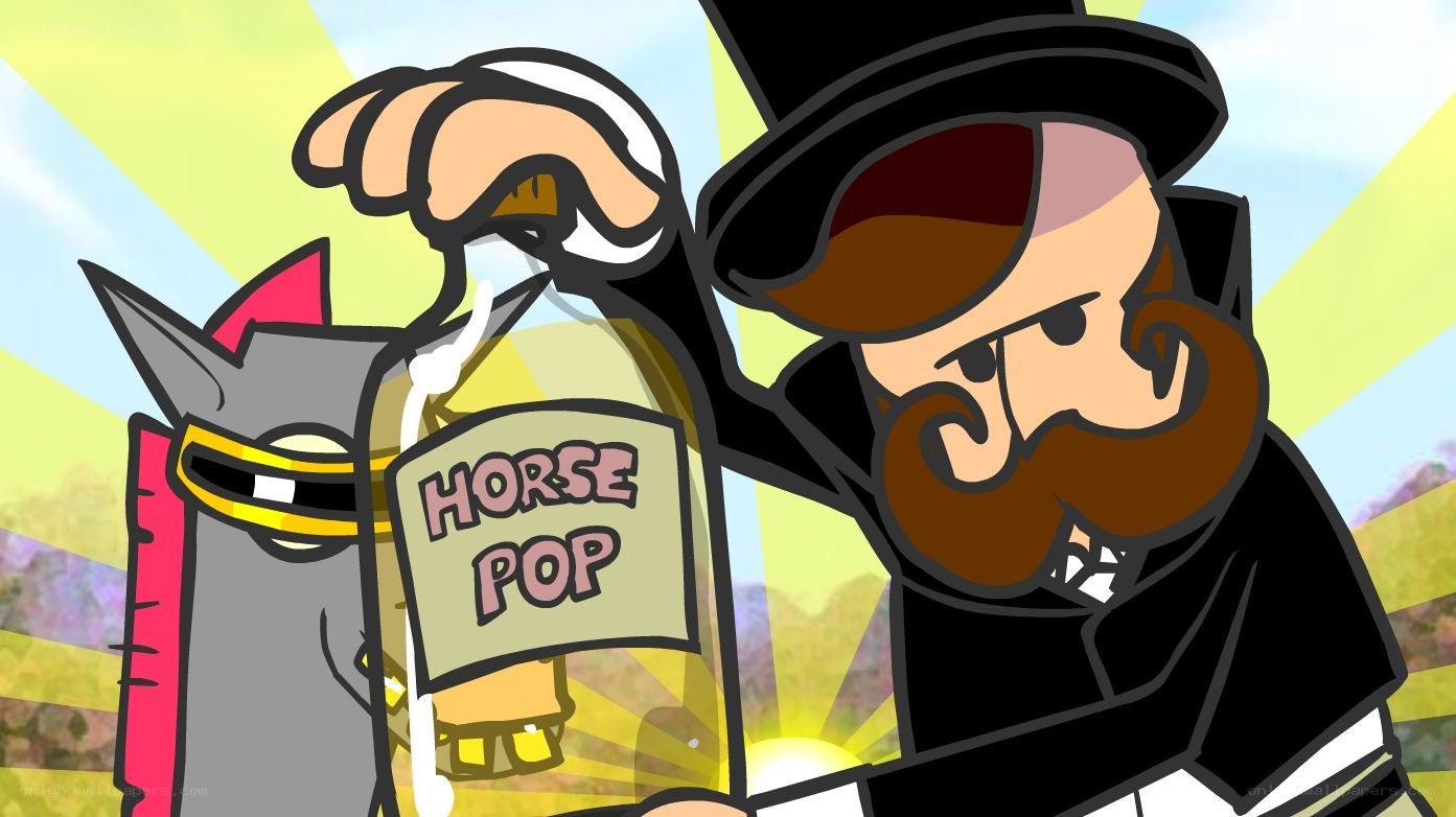 Horse Pop bottle scene