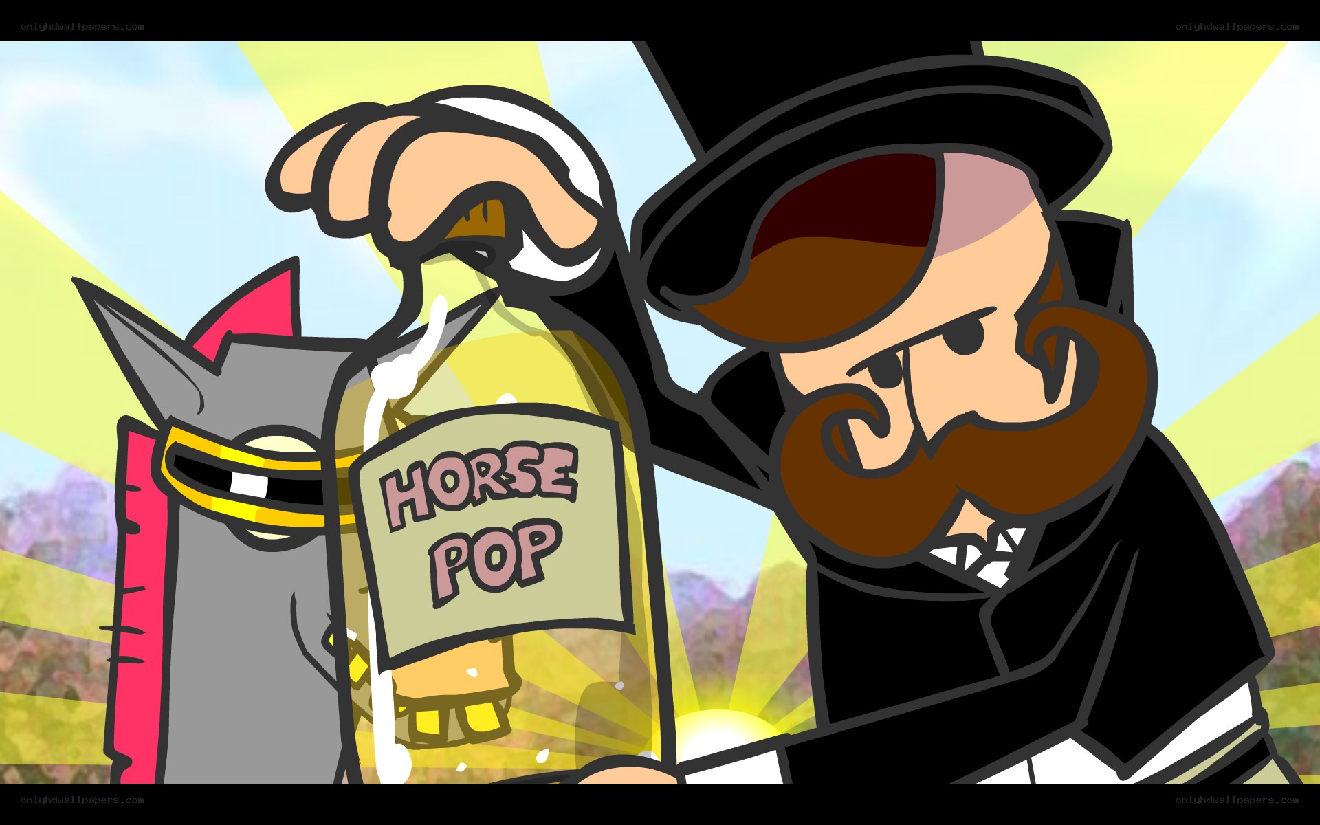 Horse Pop bottle scene