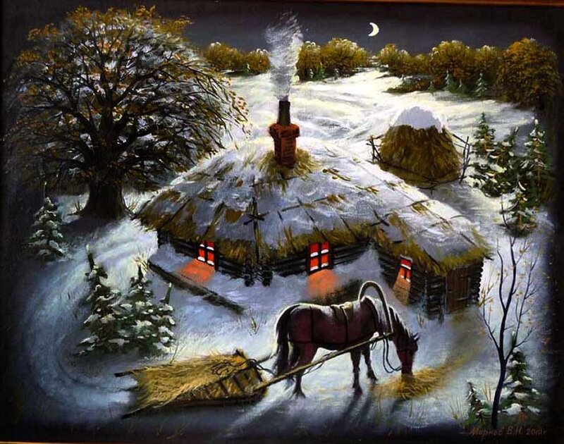 Horse Pulling Sled