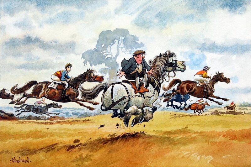 Horse Race Cartoon