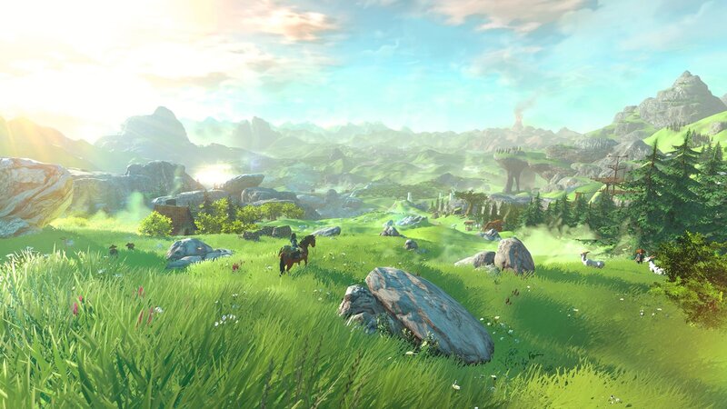 Horse Rider in Field — Green, Serene
