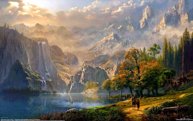 Horse Rider in Valley