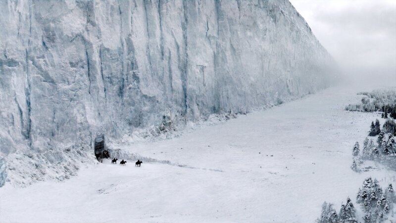 Horse Riders Near Ice Wall