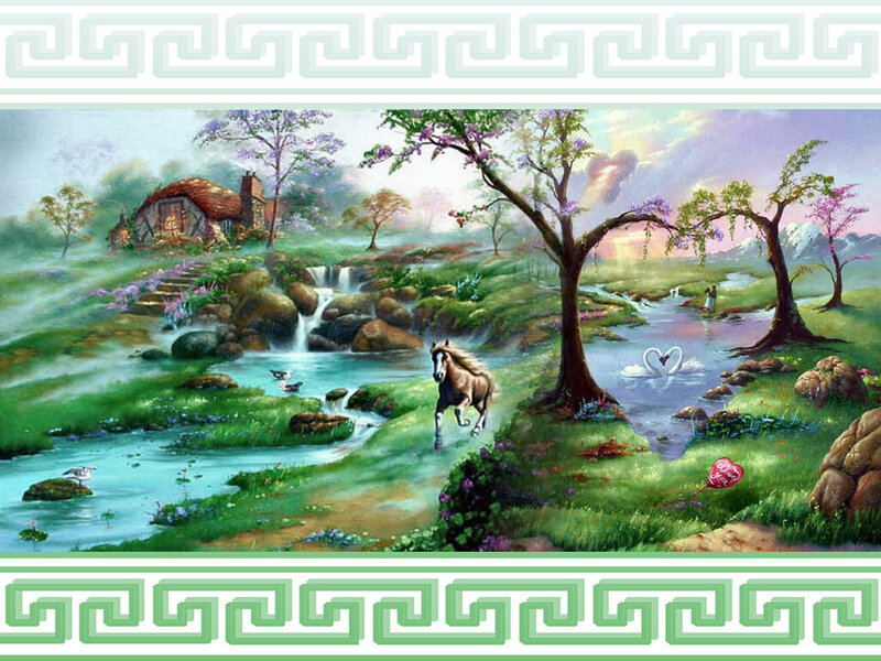 Horse Running in Meadow