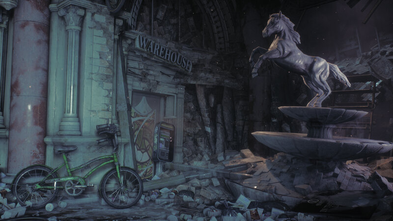 Horse Statue in Ruins