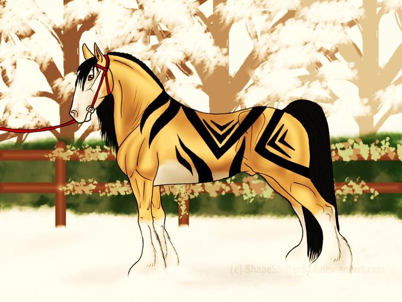 Horse with Black Markings