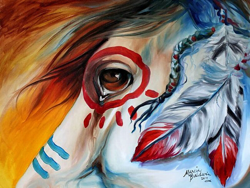 Horse with Face Paint