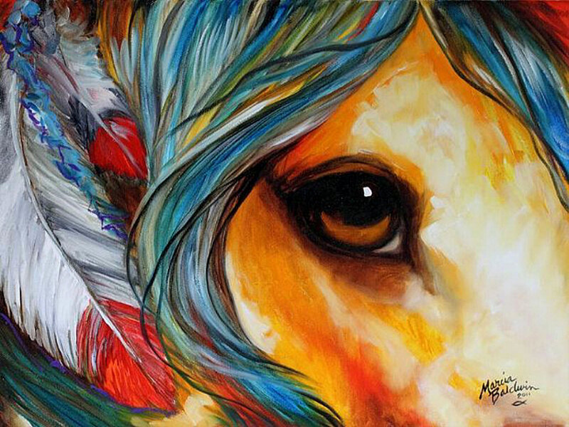 Horse with Feathers — Blue