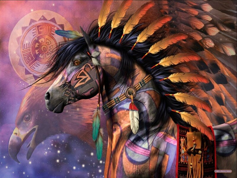 Horse with Feathers — Purple
