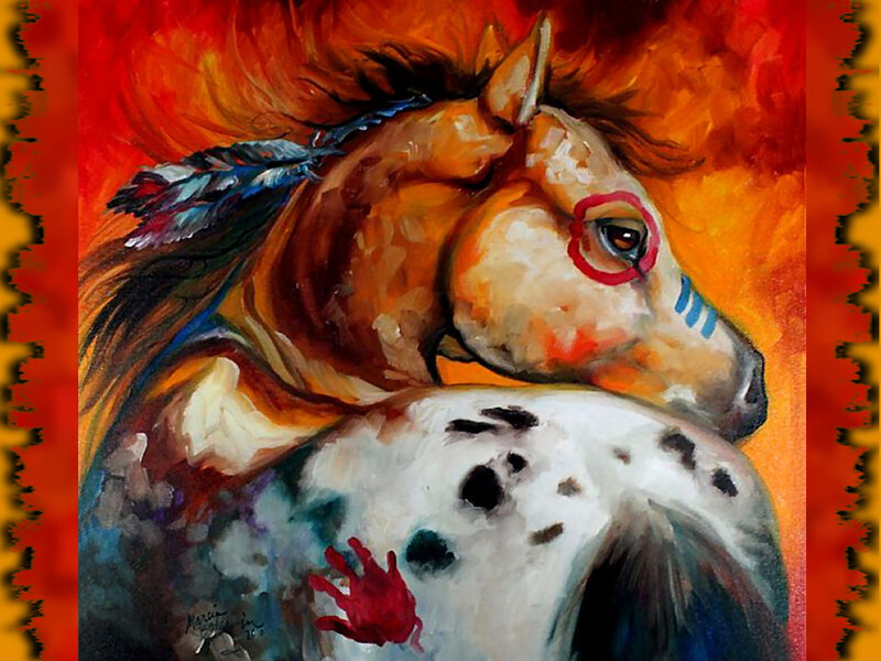 Horse with Feathers — Red