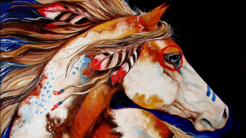 Horse with Feathers — White