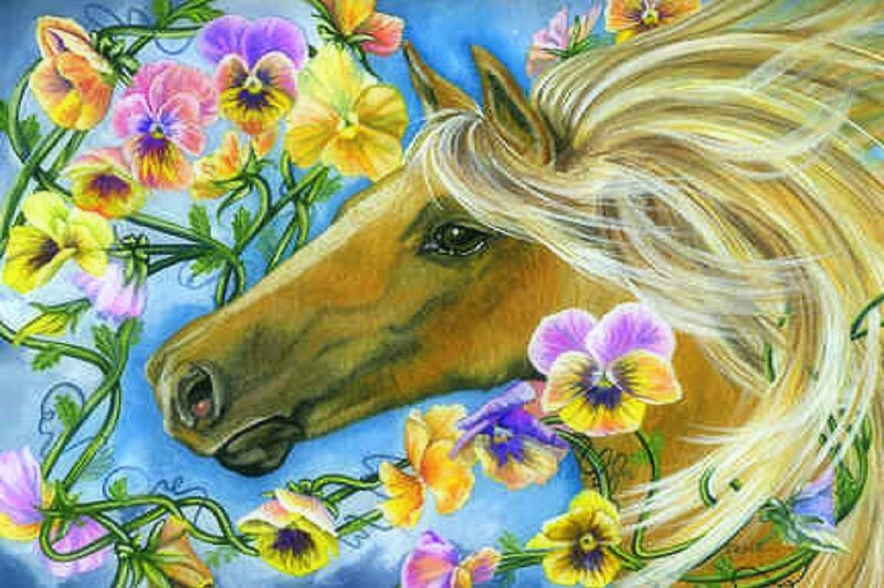 Horse with Flowers