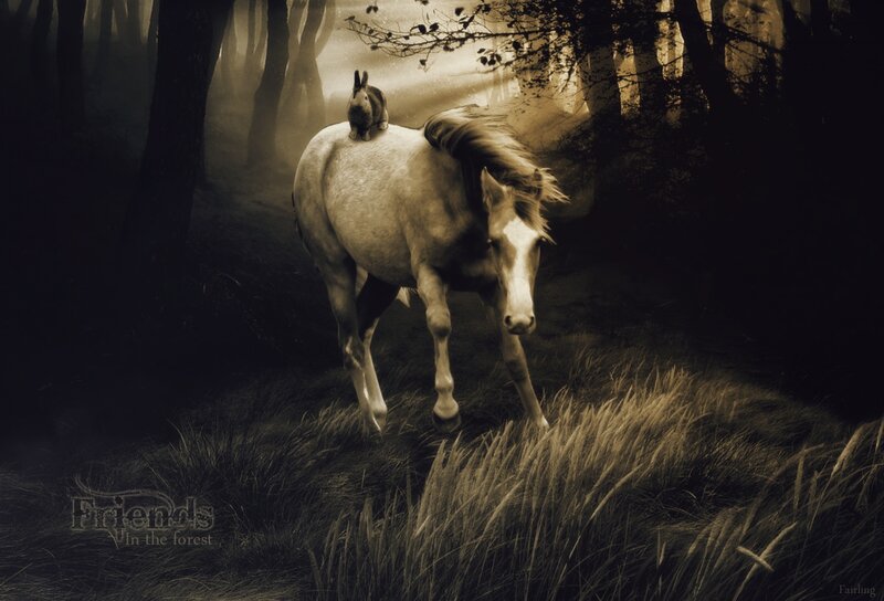 Horse with Rabbit