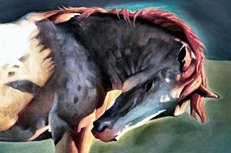 Horse with Red Mane