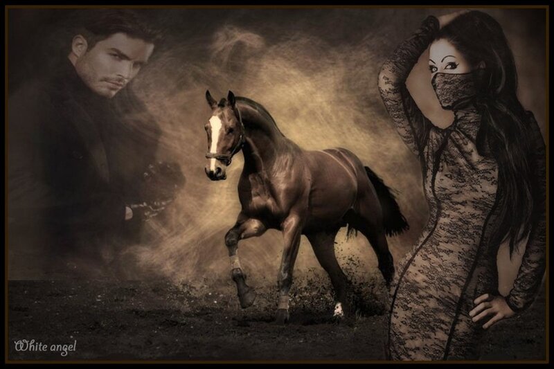 Horse with Two People