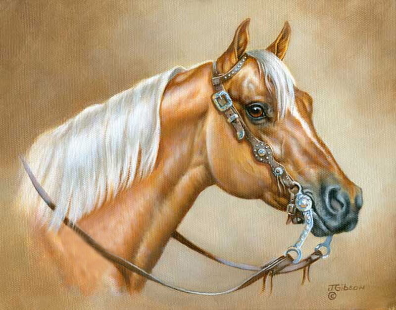 Horse with White Mane — Brown, Calm