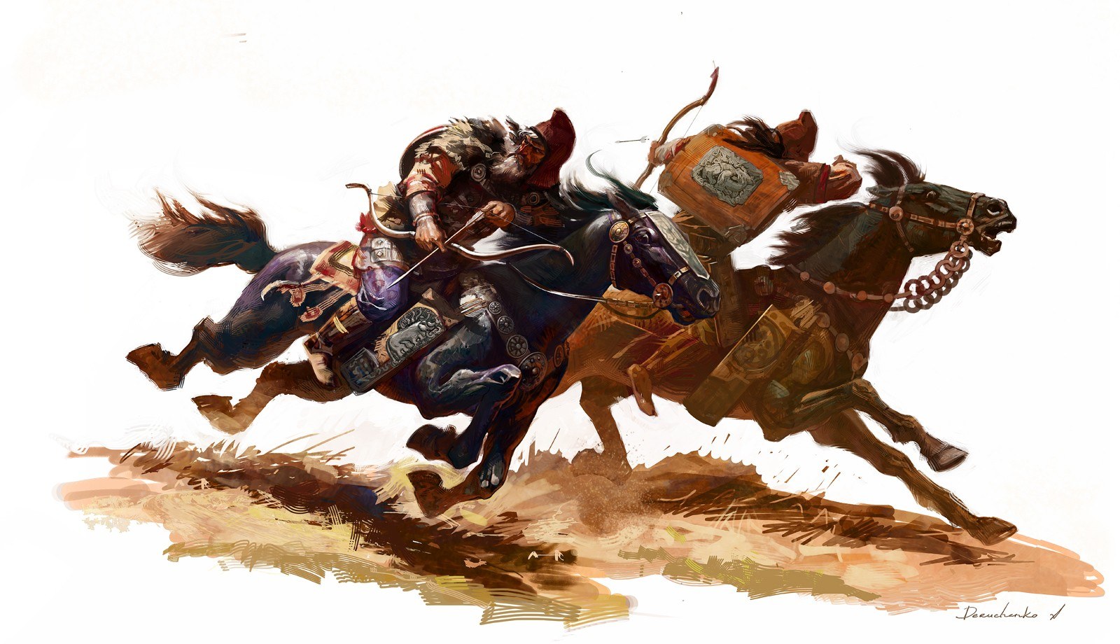 Horseback archers in battle