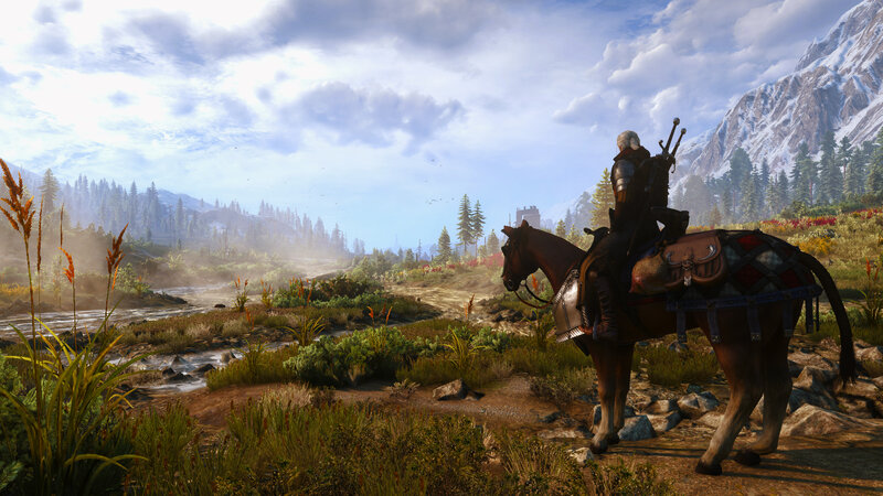 Horseback Rider in Mountains — Green, Serene