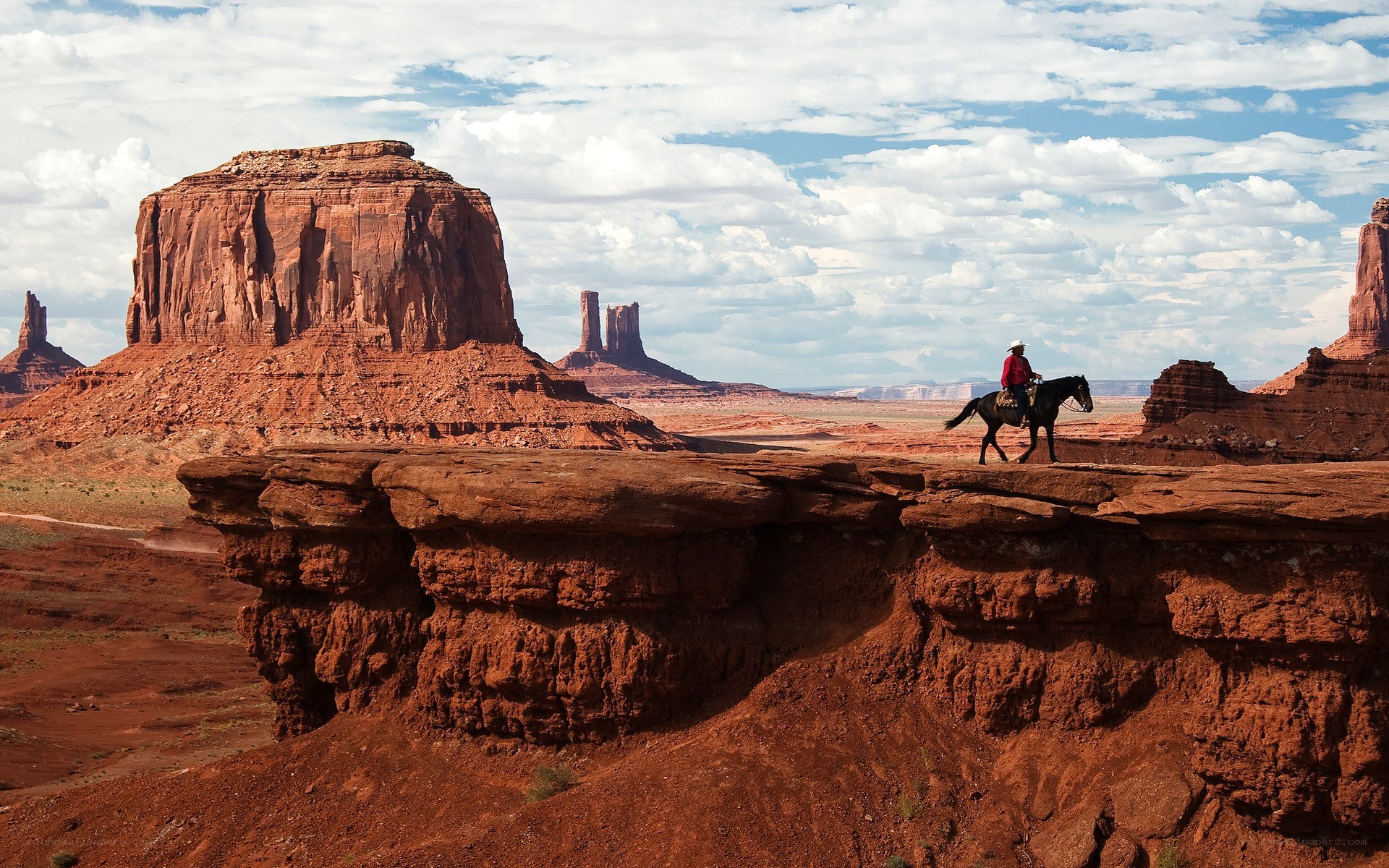 Horseback rider on a cliff