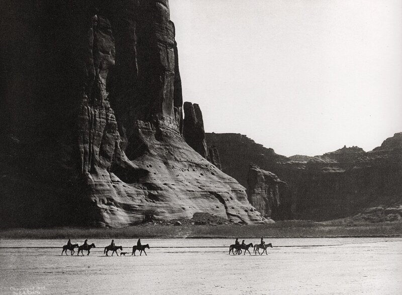 Horseback riders in canyon