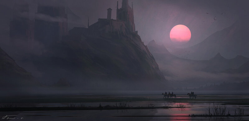 Horseback Riders in Mist