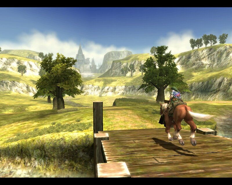 horseback riding in a fantasy landscape