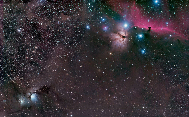 Horsehead Nebula and star field