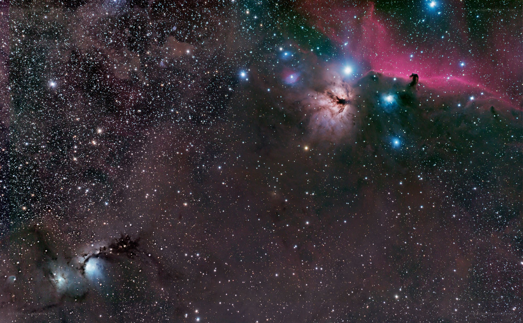 Horsehead Nebula and star field