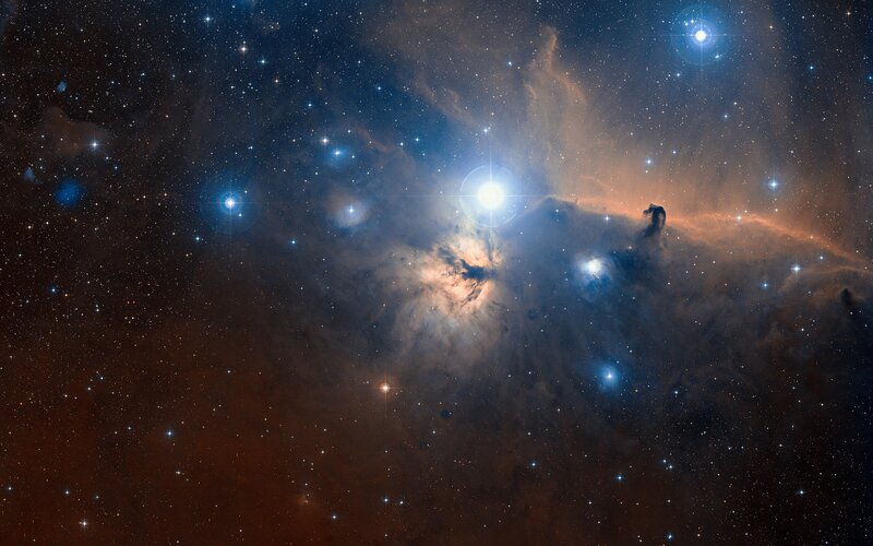 Horsehead Nebula and stars