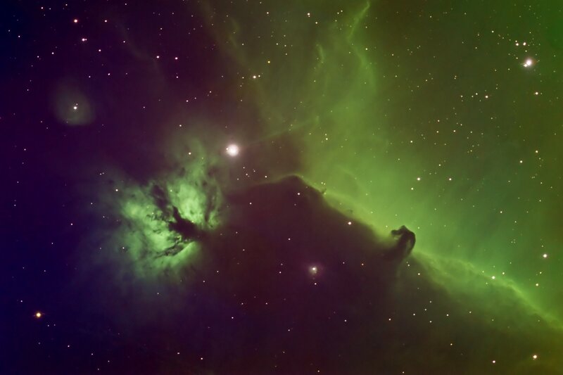 Horsehead Nebula — Green, Cosmic, Night