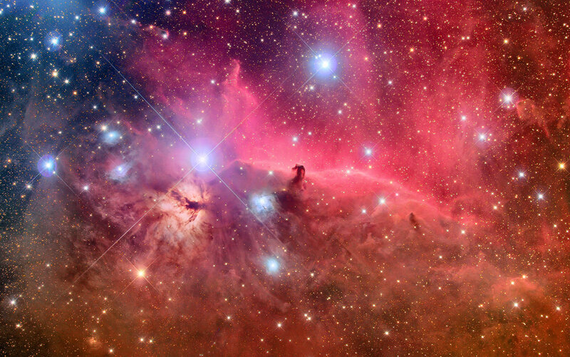 Horsehead Nebula — Red, Cosmic, Night, Photograph, Stars, Gas Clouds