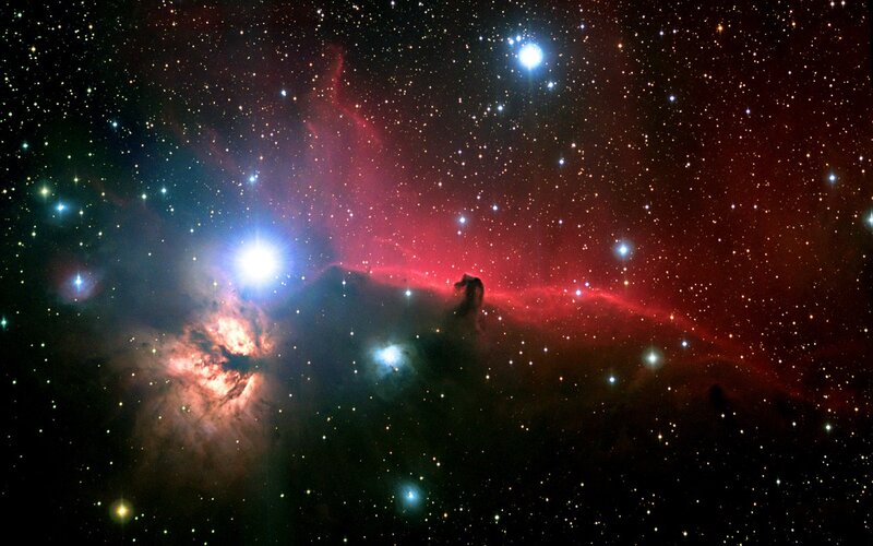 Horsehead Nebula — Red, Dramatic, Night, Photograph, Stars