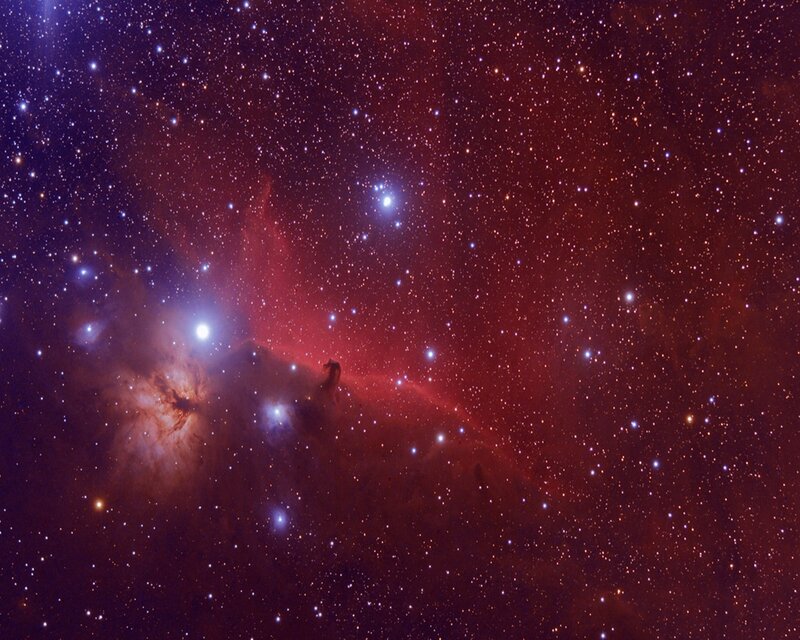 Horsehead Nebula — Red, Dramatic, Night, Photograph