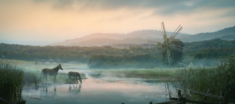 Horses at a River