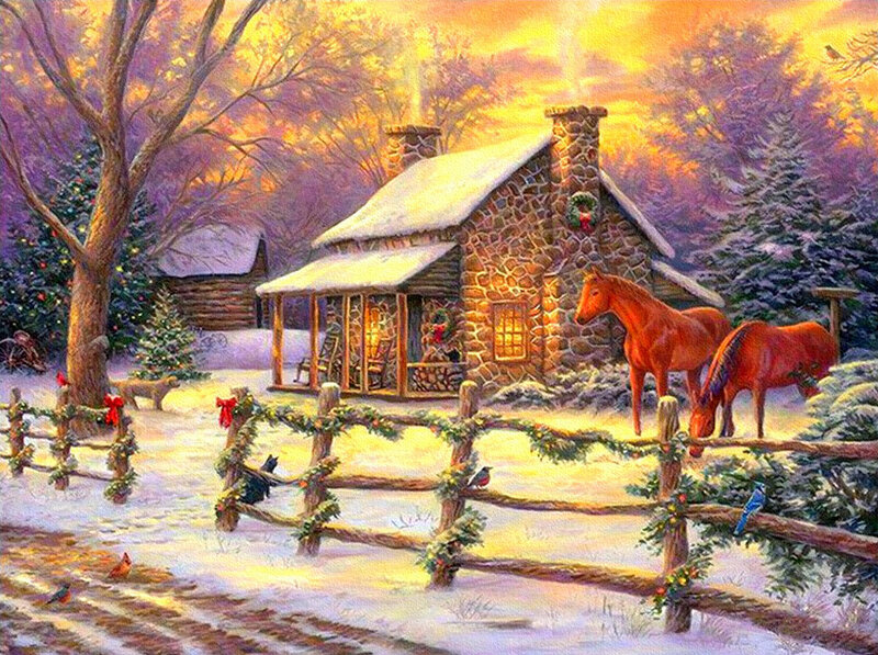 Horses at Cabin