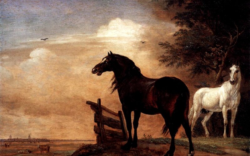 Horses in a pastoral landscape