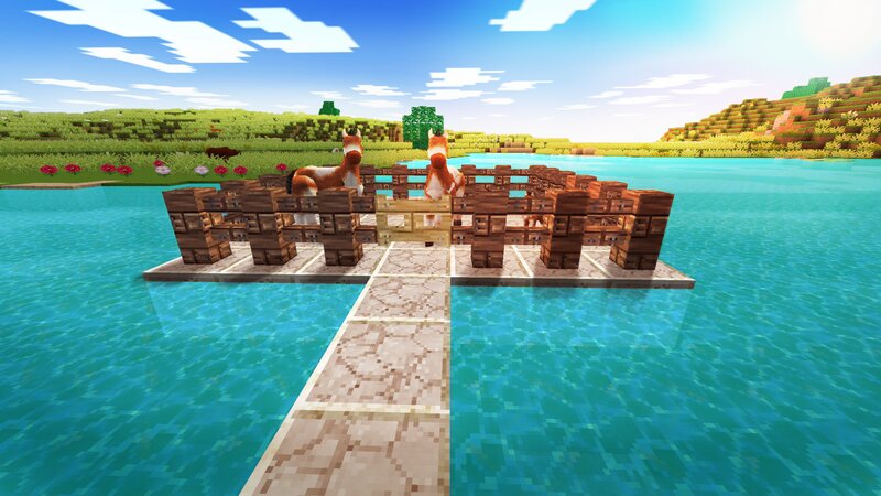Horses in a Pen