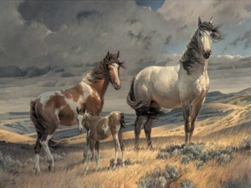 Horses in a Prairie Landscape